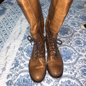 Frye lace up boots